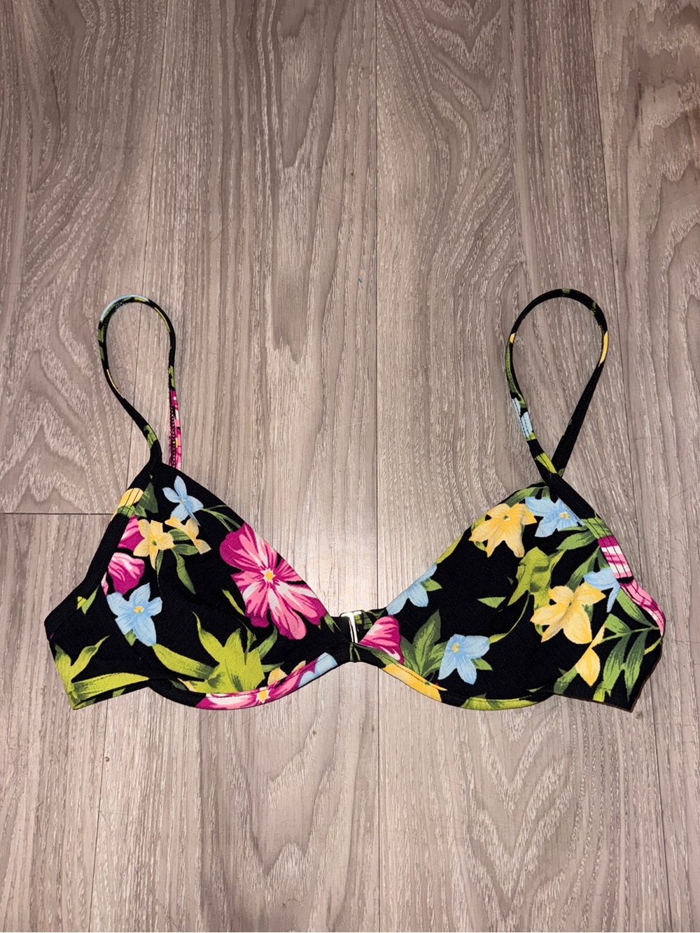 Vintage Jantzen floral underwire bikini top